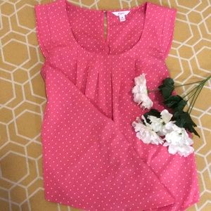 Pink Babydoll Cap Sleeve Blouse